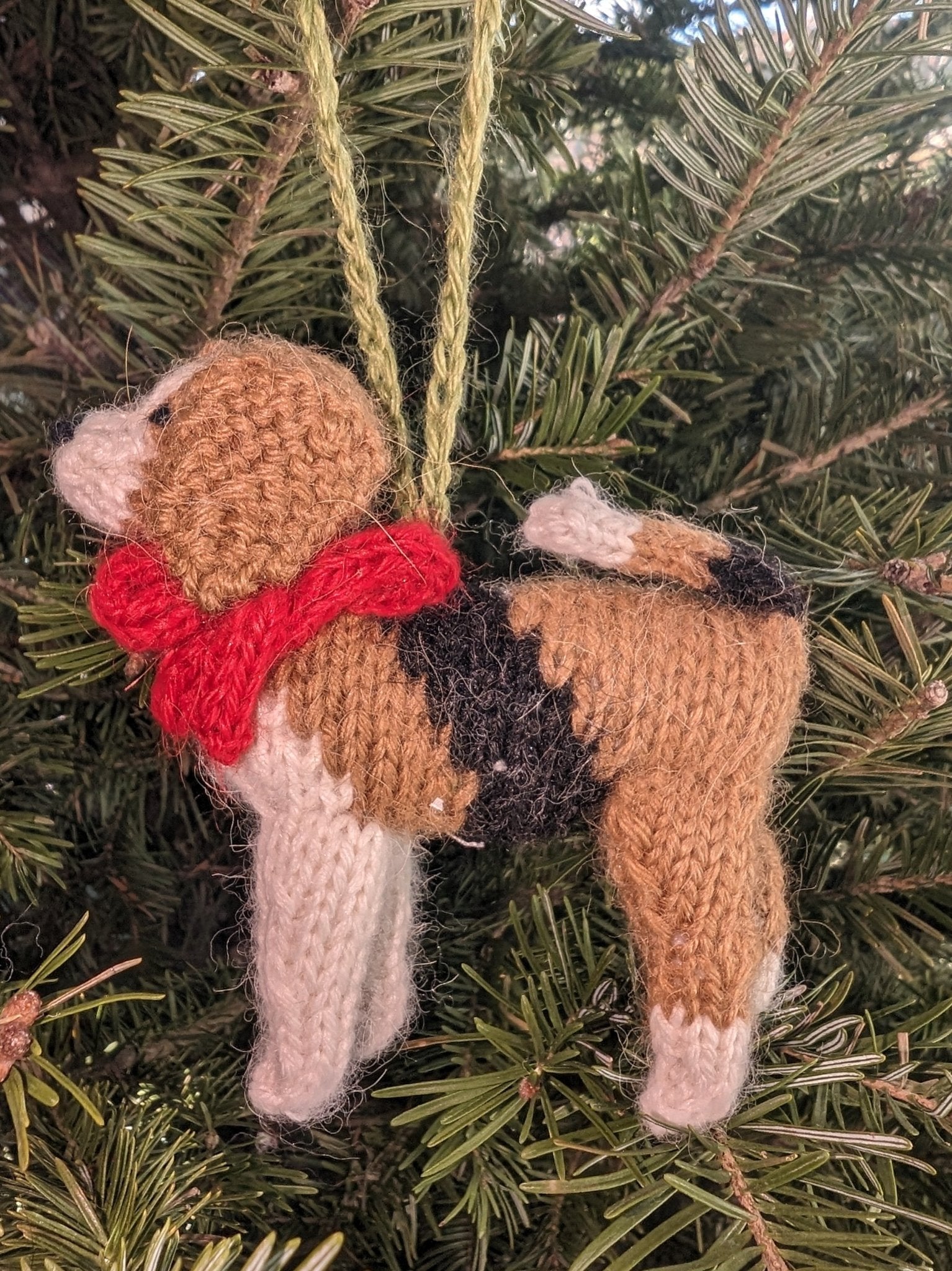 Beagle Hand Knit Christmas Ornament Arcadia Home