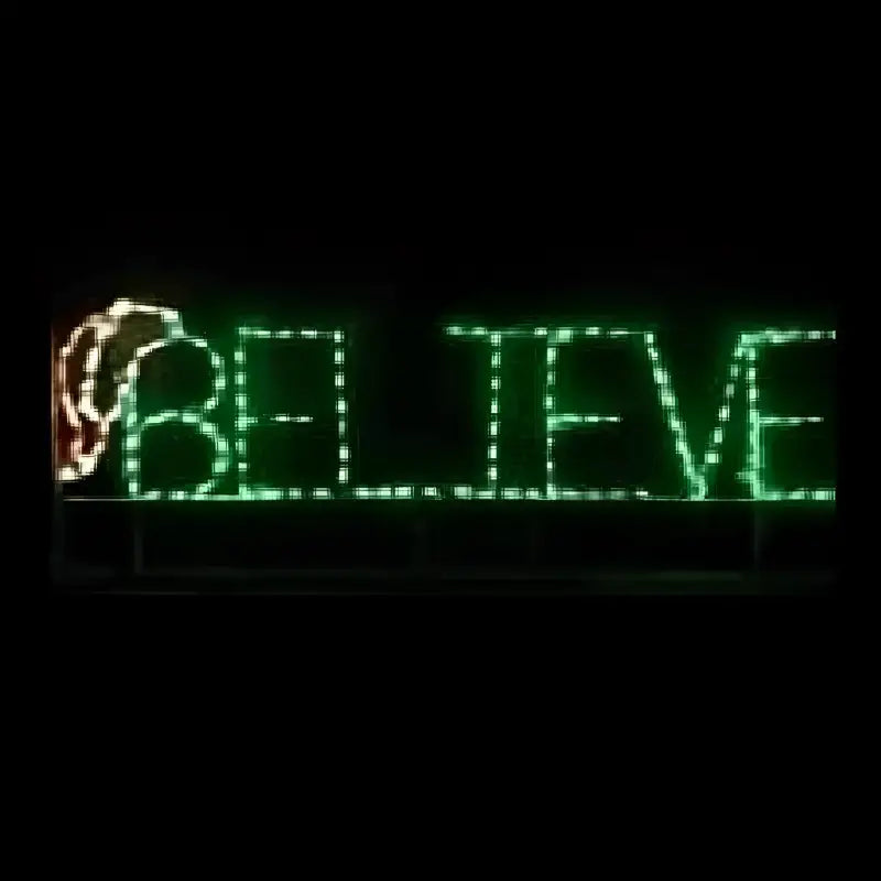 Believe with Santa Hat Block