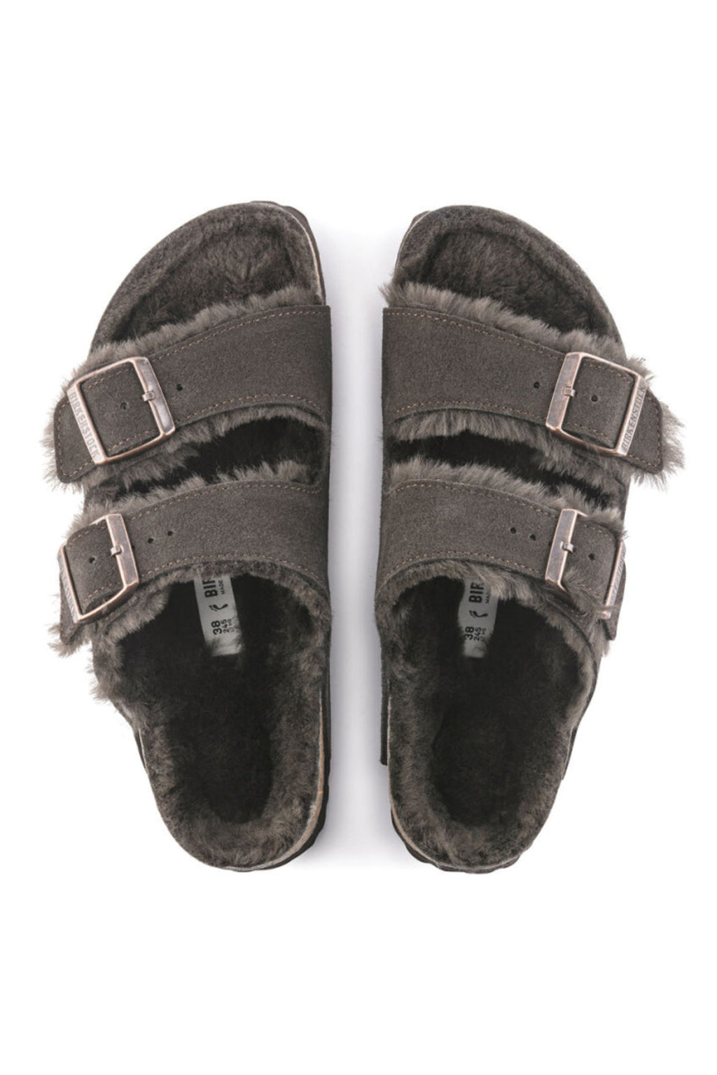 Birkenstock Arizona Shearling Narrow Width in Mocha