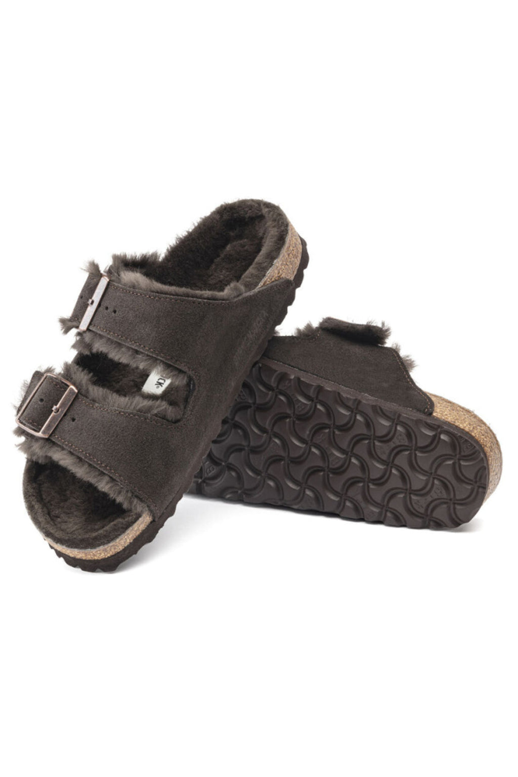 Birkenstock Arizona Shearling Narrow Width in Mocha