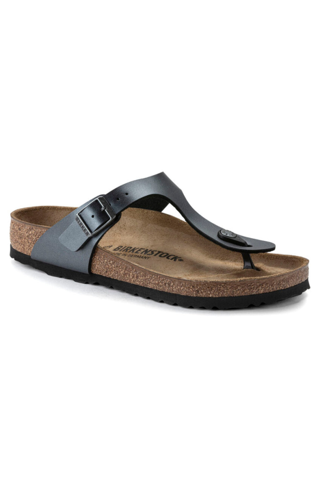 Birkenstock Gizeh Regular Width in Metallic Black