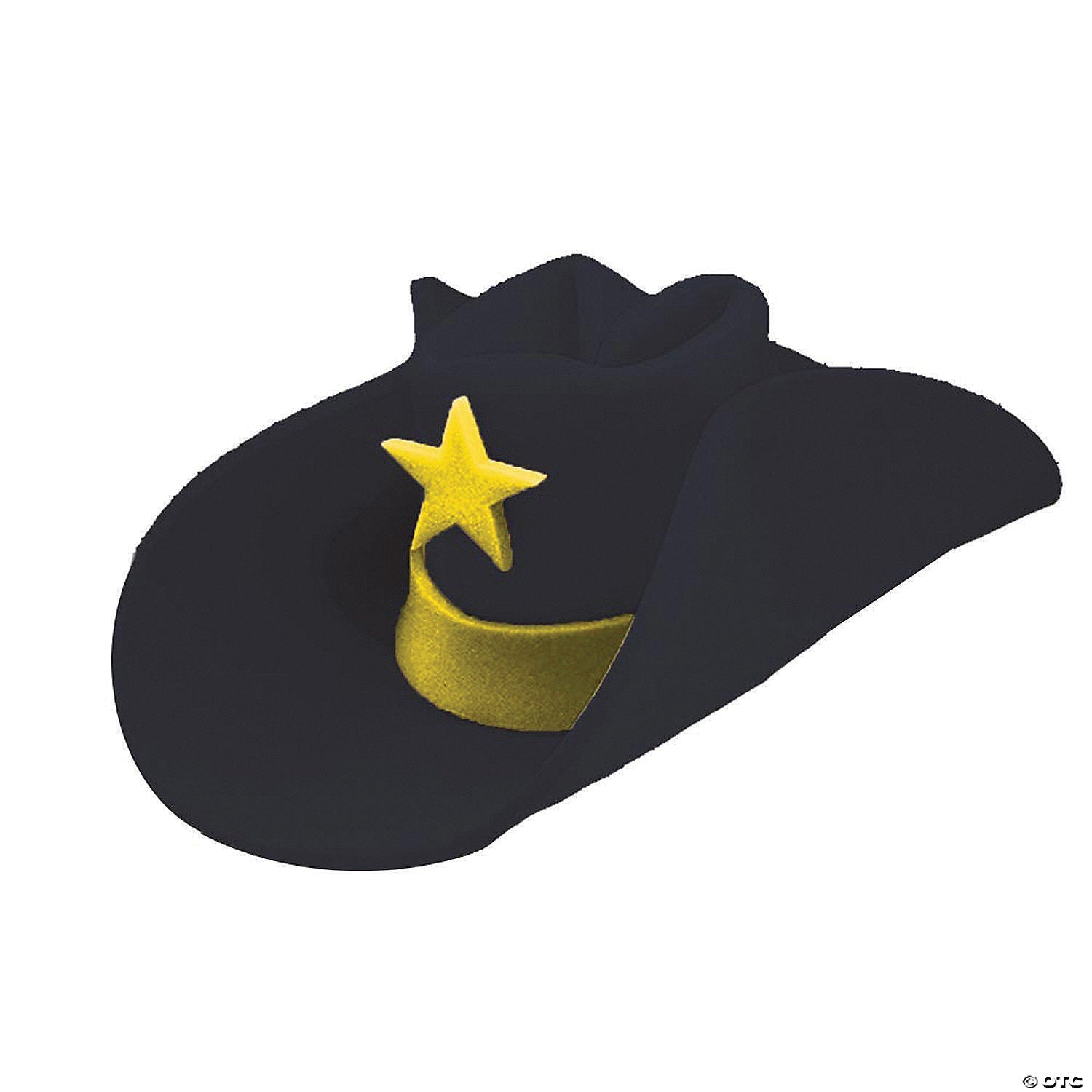 Black Foam 40-Gallon Hat with Yellow Star