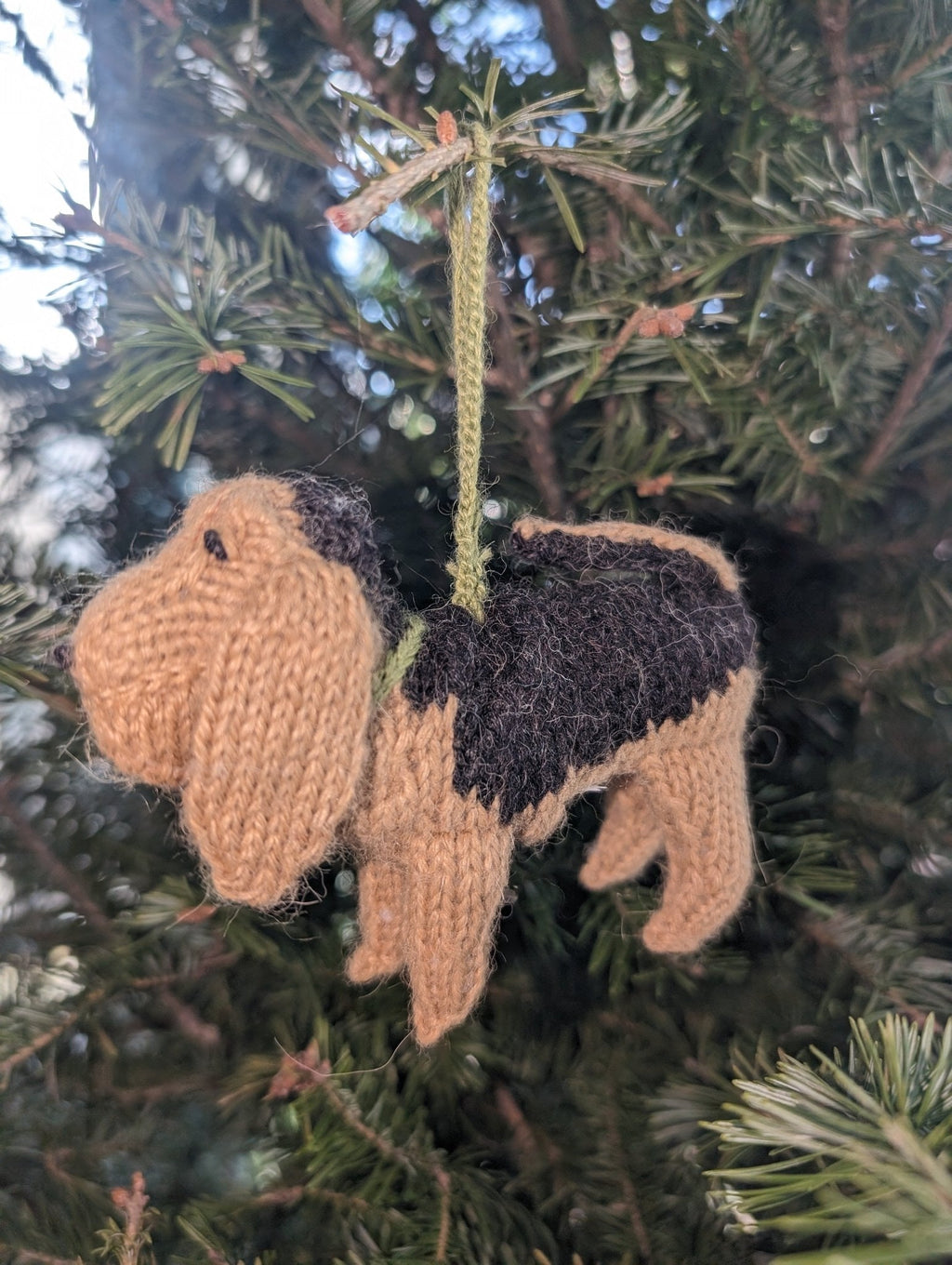 Bloodhound Dog Hand Knit Christmas Ornament Arcadia Home