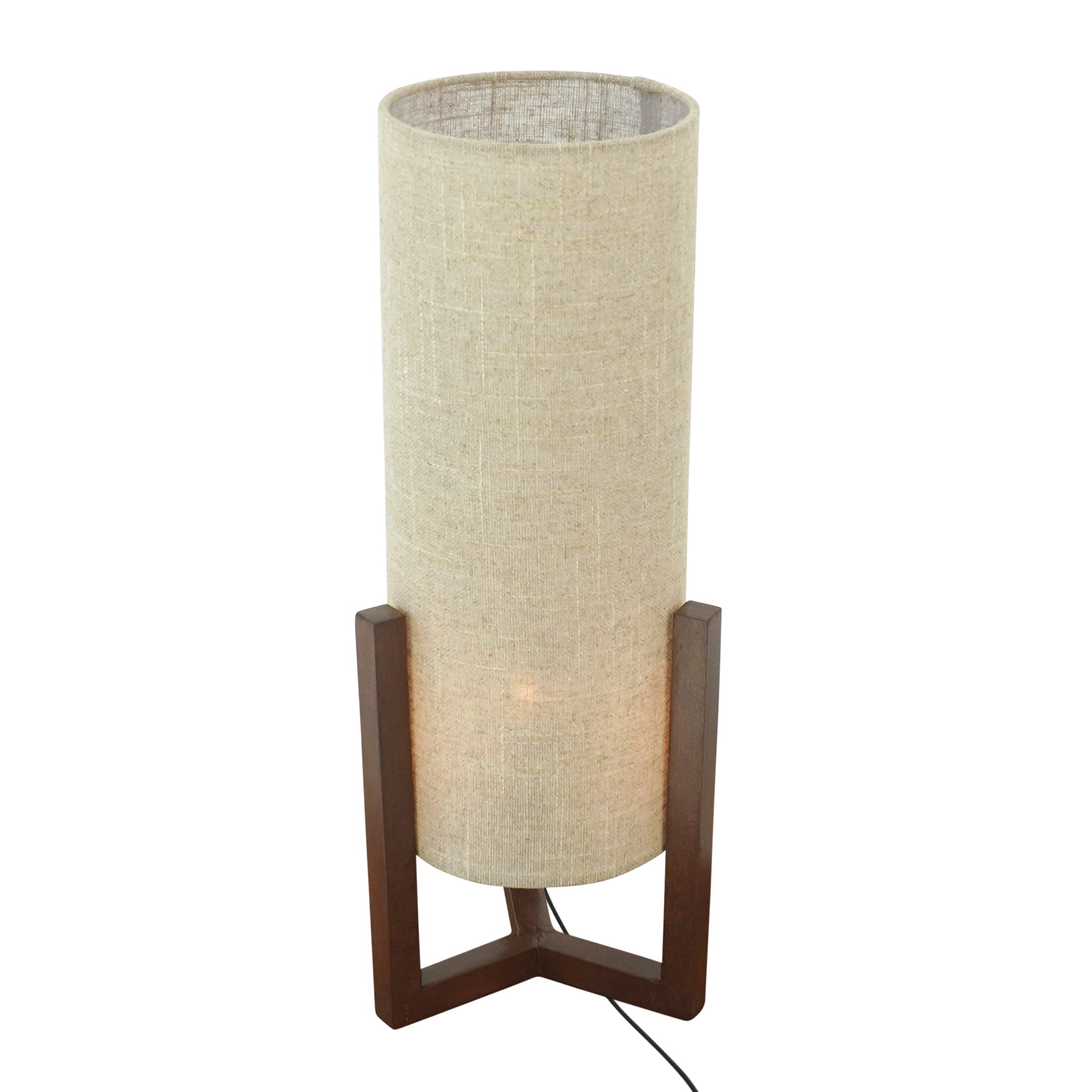 Brisa Table Lamp, Walnut Wood Base with Natural Linen Shade – Luxury L
