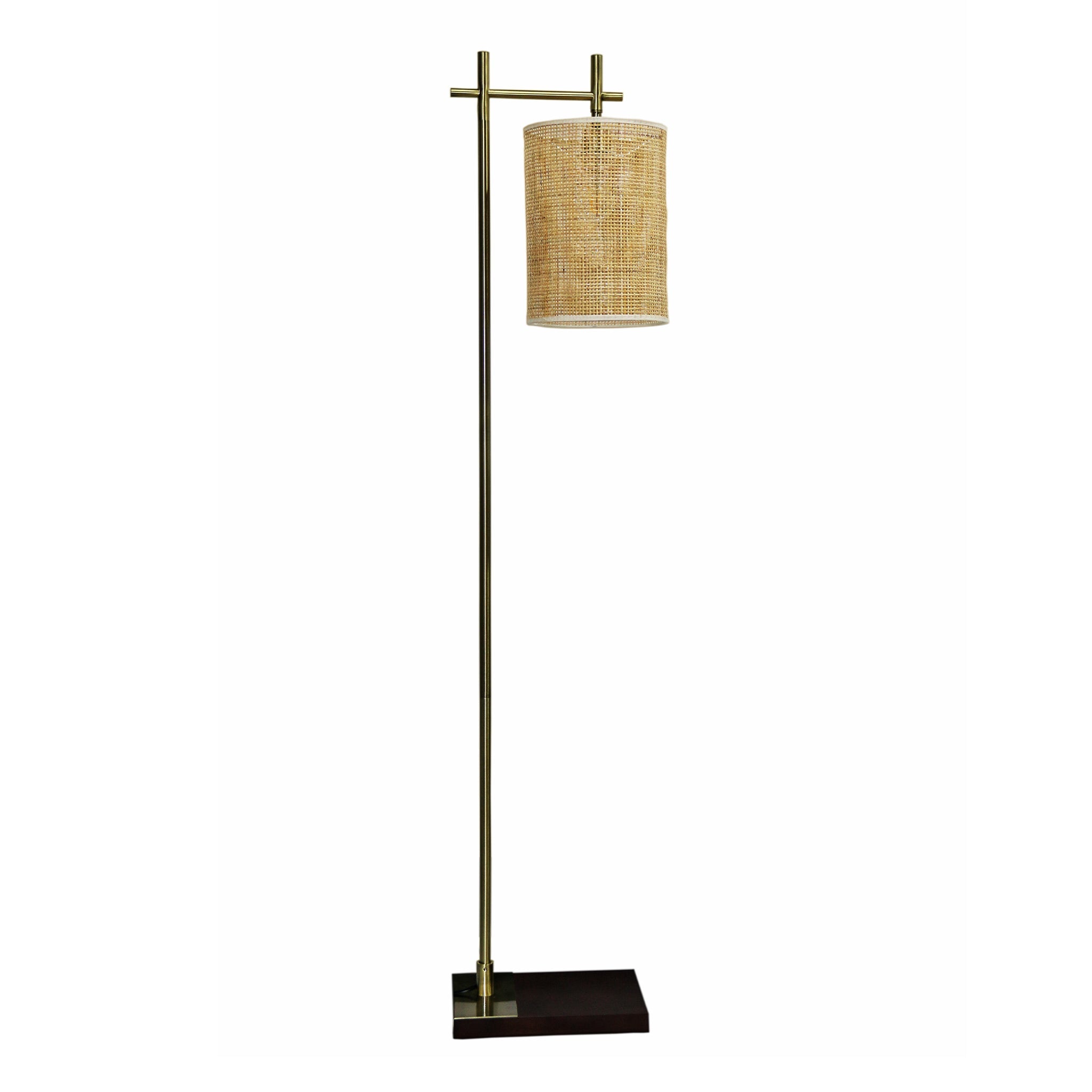 Brizo Bamboo Lampshade Floor Lamp Dark brown and Bronze – Luxury Light