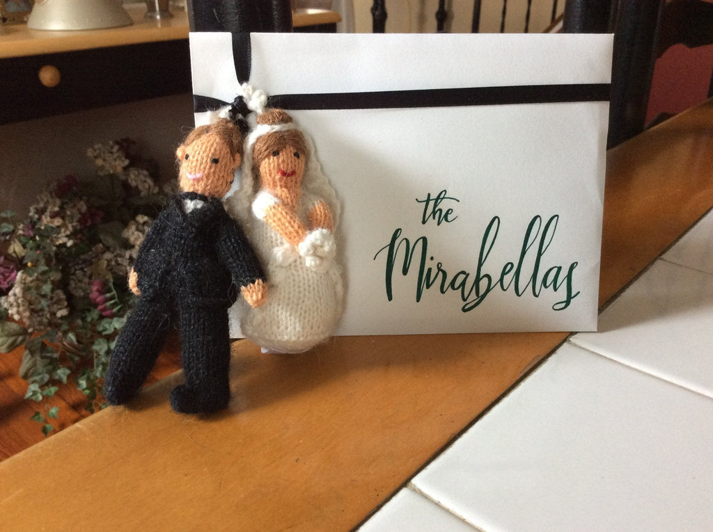 Brunette Bride Ornament Hand Knit Wedding Ornament Arcadia Home