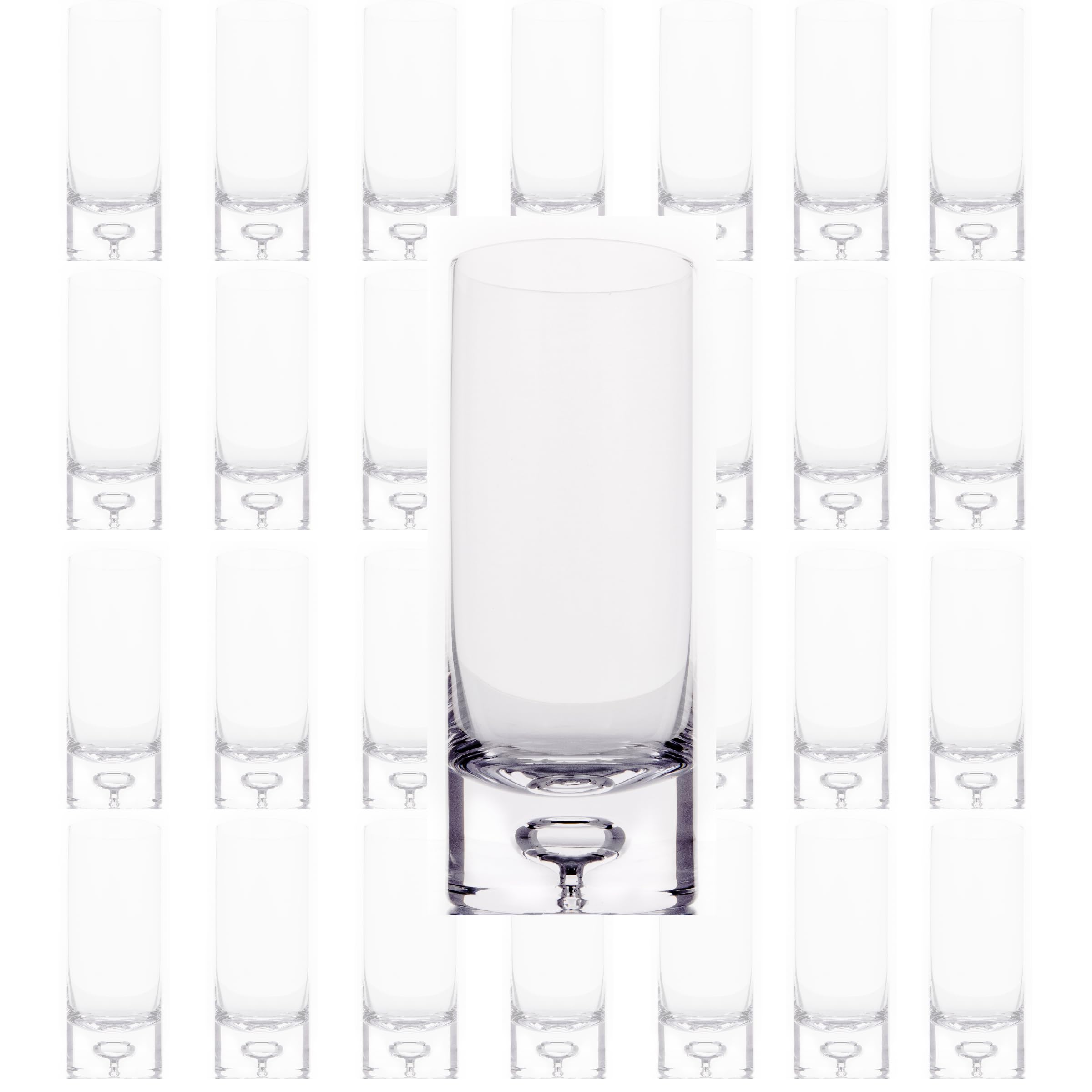 Crystal Bubble Base Collins Glass Highball Tumbler  - 12oz