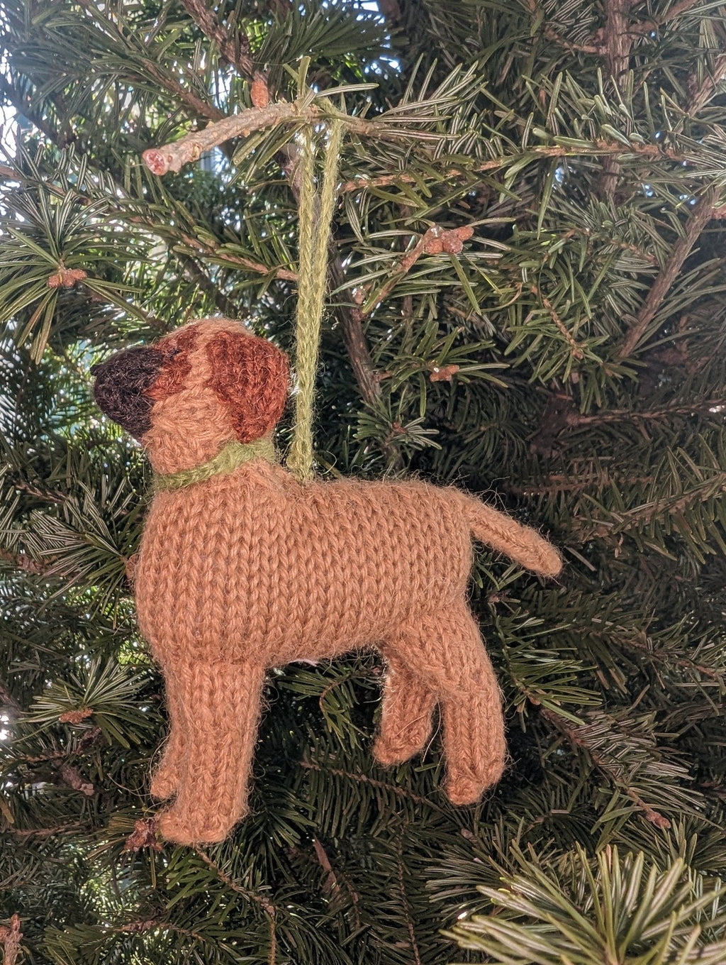 Bullmastiff Hand Knit Christmas Ornament Arcadia Home