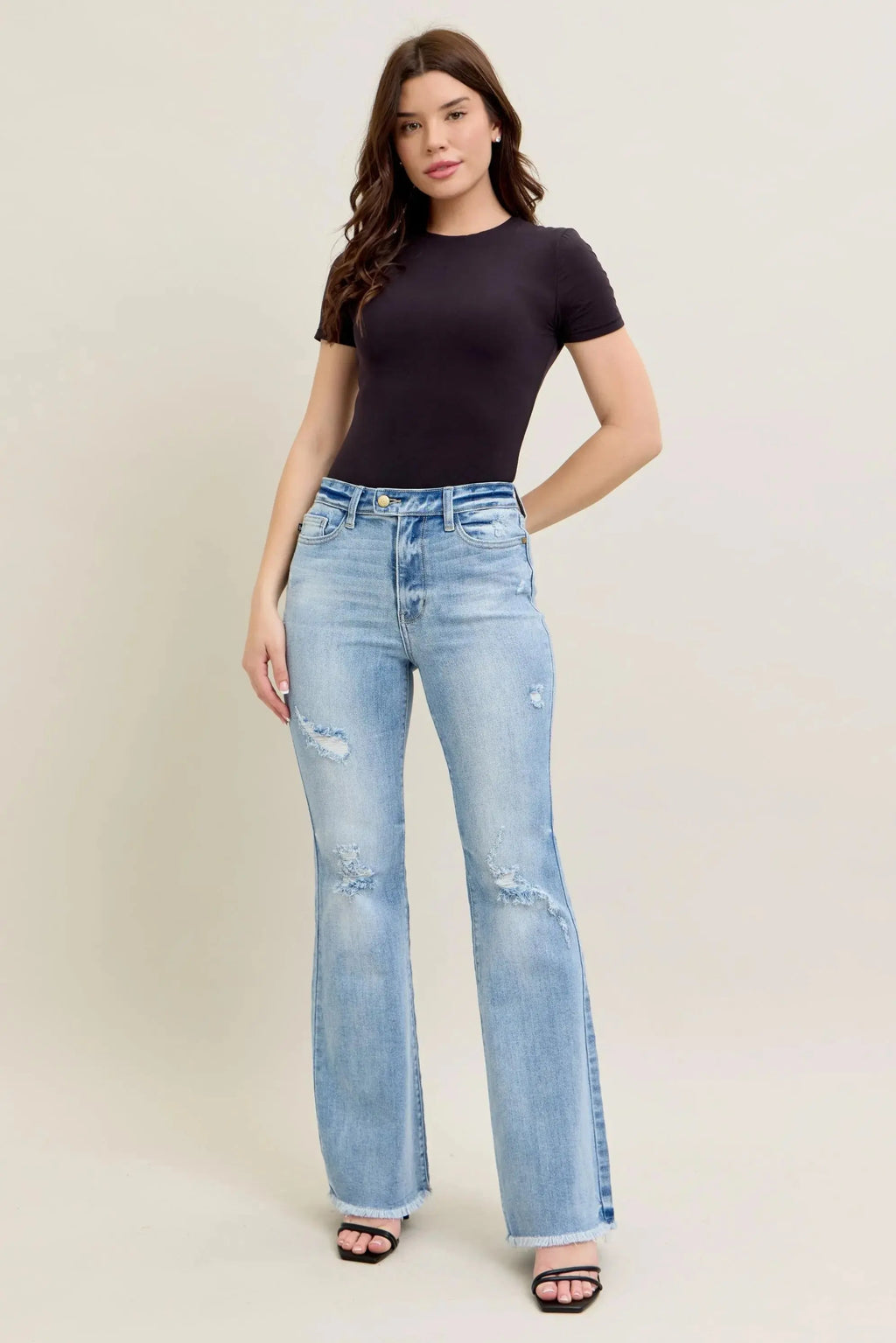 Judy Blue Jeans - Plus Size High Waist Flare Leg w/ Shield Pockets