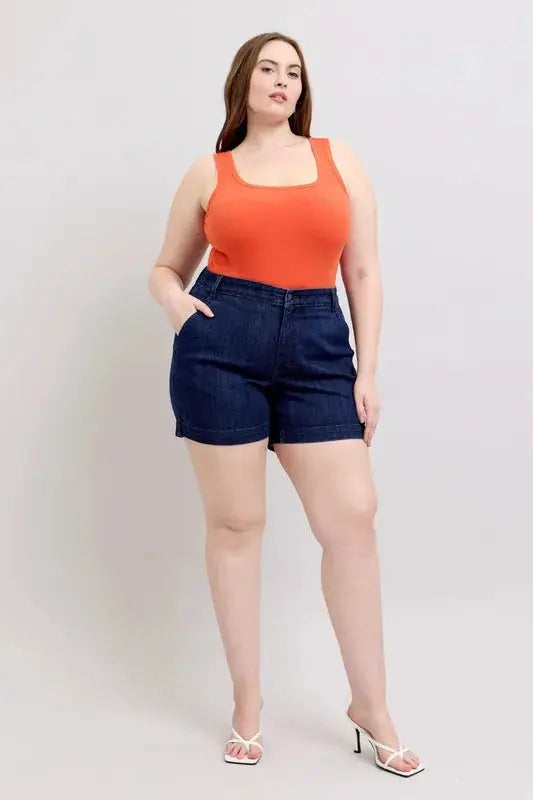 Judy Blue Jeans - Full Size High Waist Denim Shorts