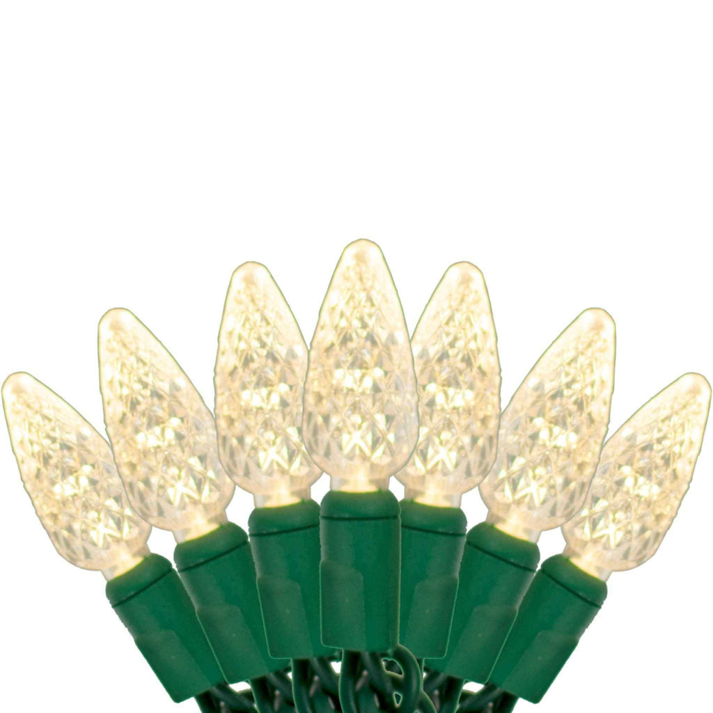 C6 LED Warm White Christmas Lights