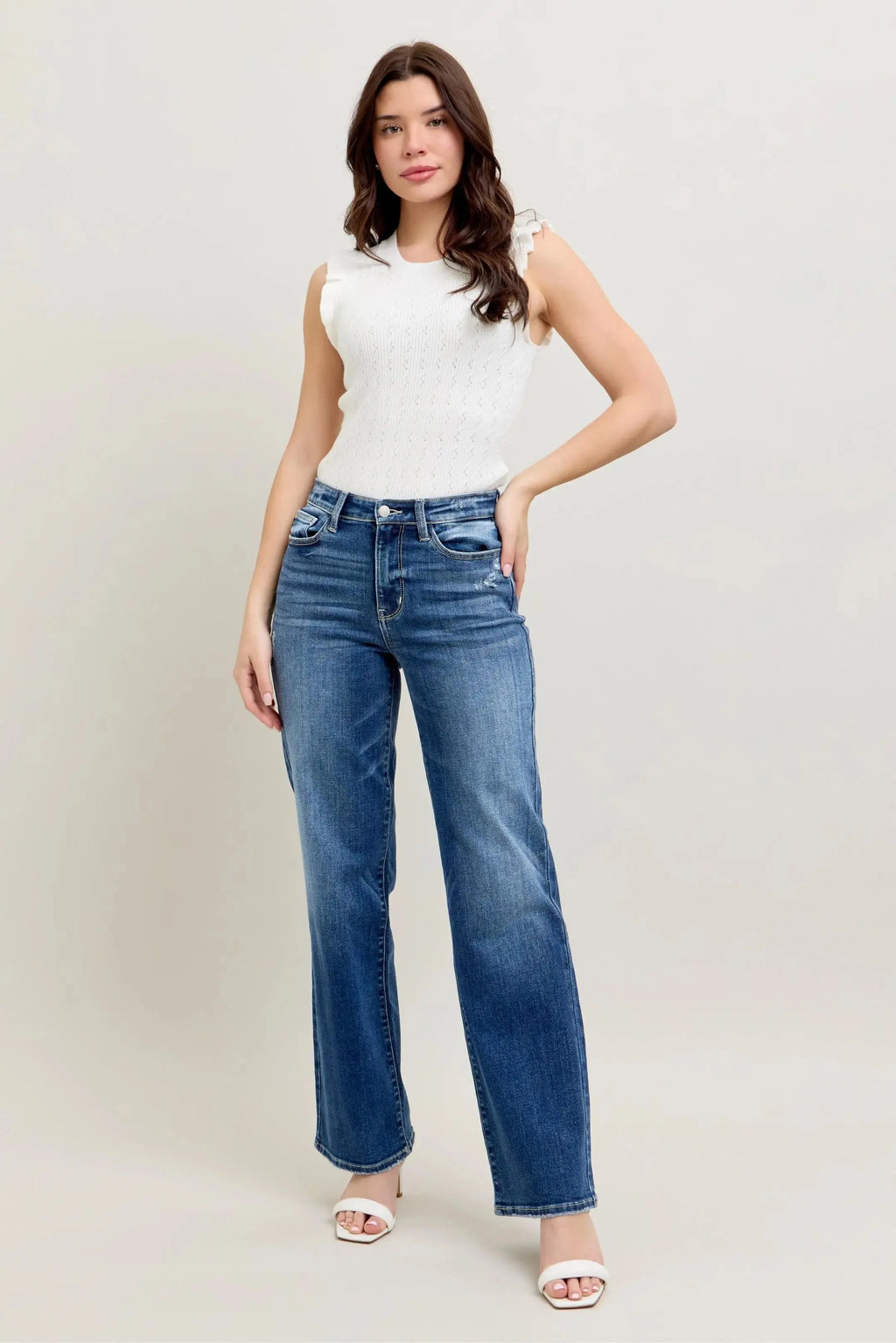 Judy Blue Jeans - Full Size/Plus Size High Waist 90's Straight Leg