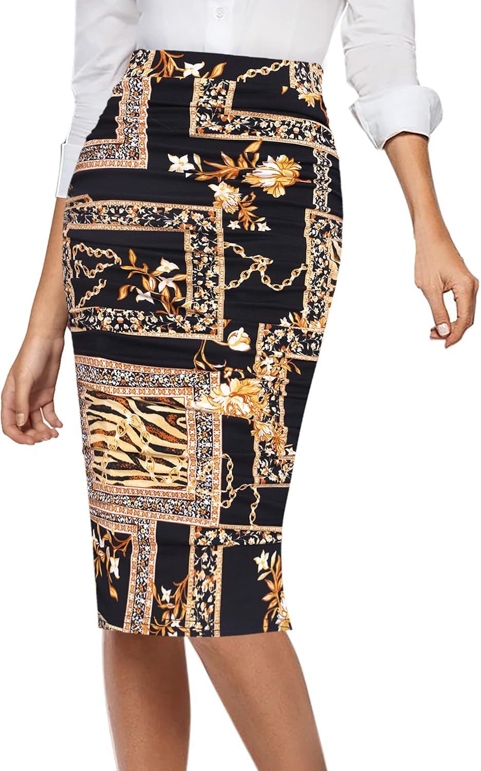 Sexy Leopard Print High Waist Skirt - Sheath Design