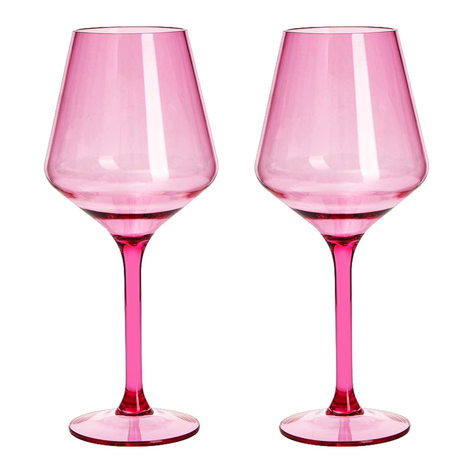 Saint Tropez Acrylic Stemmed Wine Glassware, Set of 2