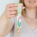 Cactus Blooms Wristlet Keychain