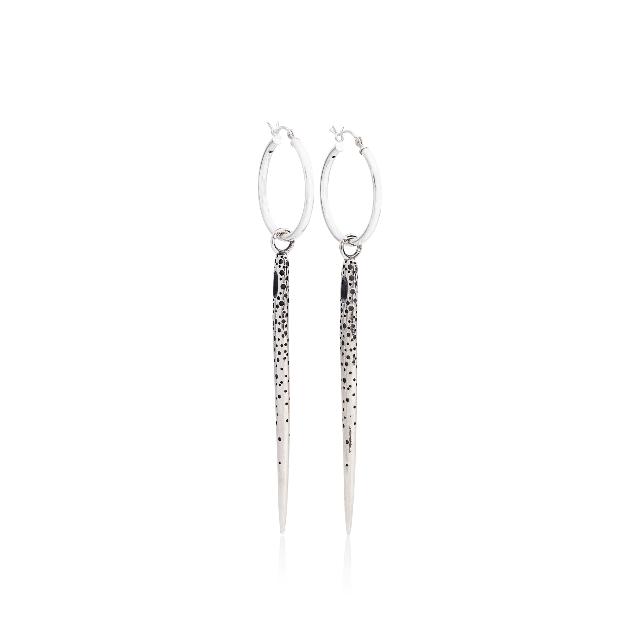 Carmen Shiny Needle Hoop Earrings – Sleek, Modern, and Timeless
