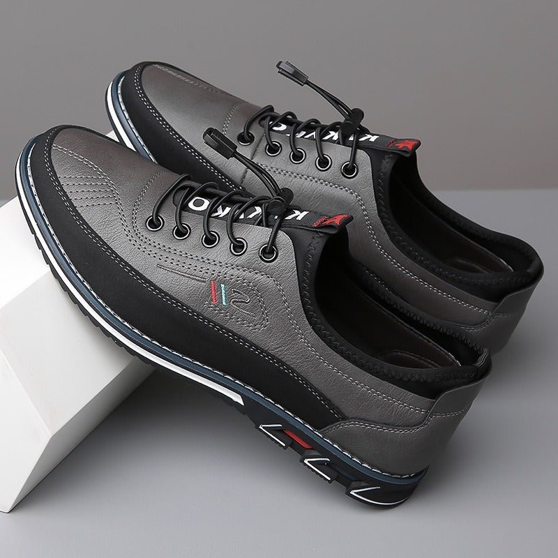 Casual oversized men's shoes fashionable men's shoes embroidered one foot flat heel