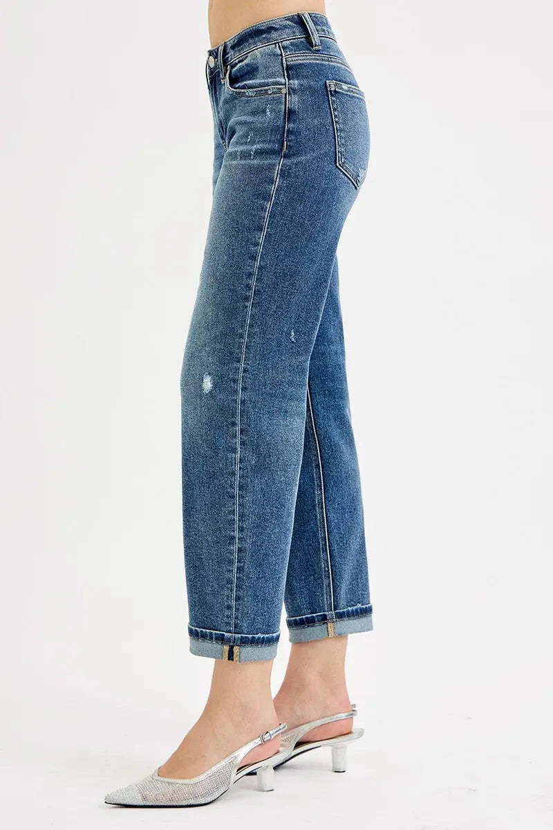 Low-Rise Crop Boyfriend RISEN Jeans – Full & Plus Size