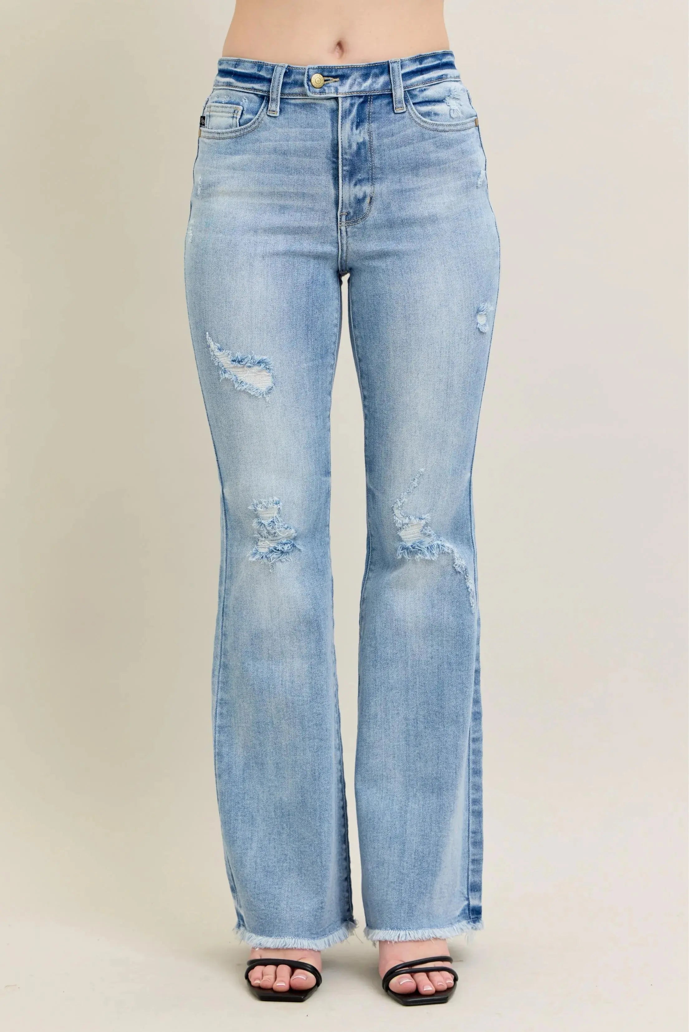Judy Blue Jeans - Plus Size High Waist Flare Leg w/ Shield Pockets