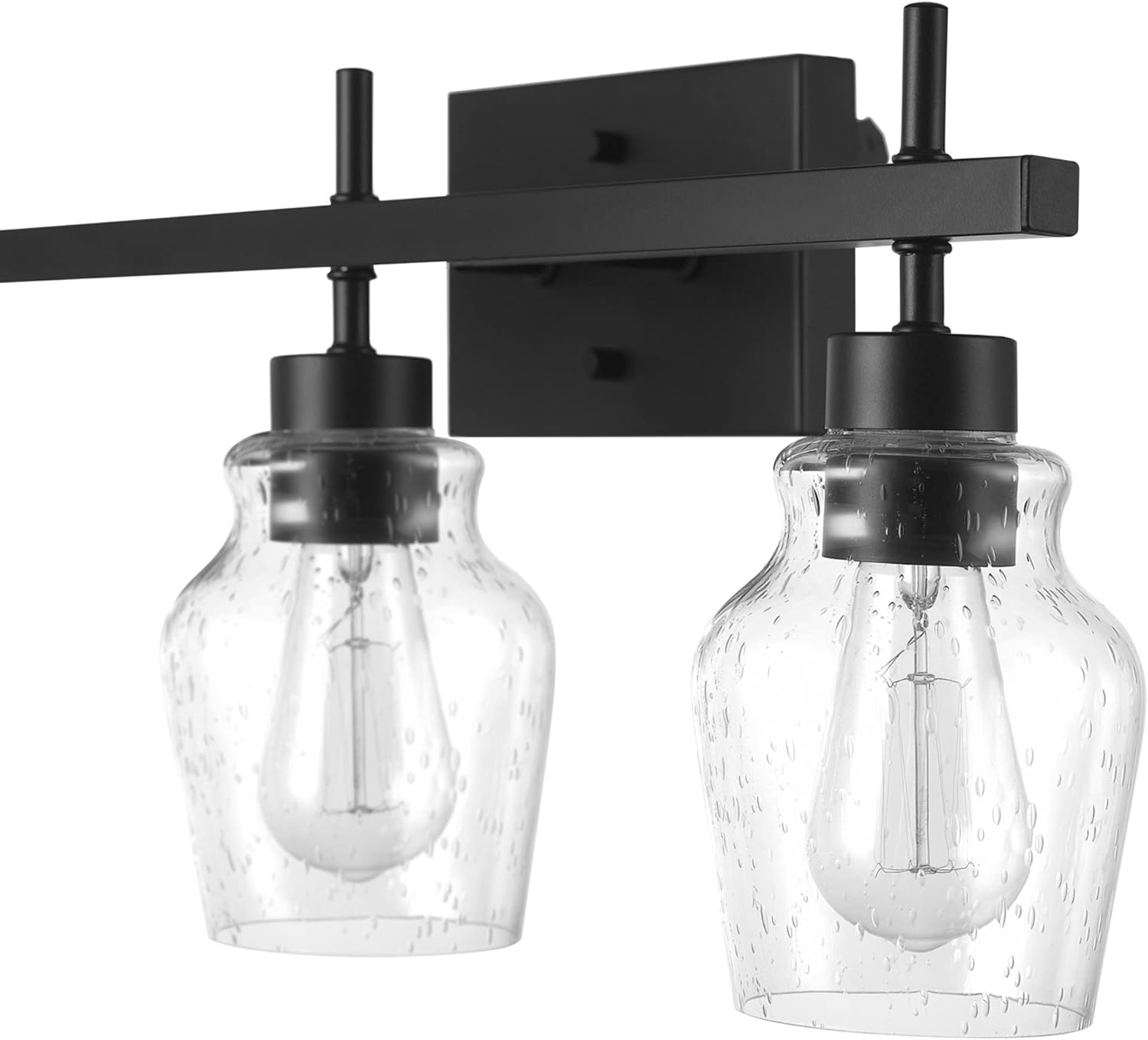 Bunbury 5-Piece "All-in-One" Bathroom Set, Matte Black, 3-Light Vanity Light Combo