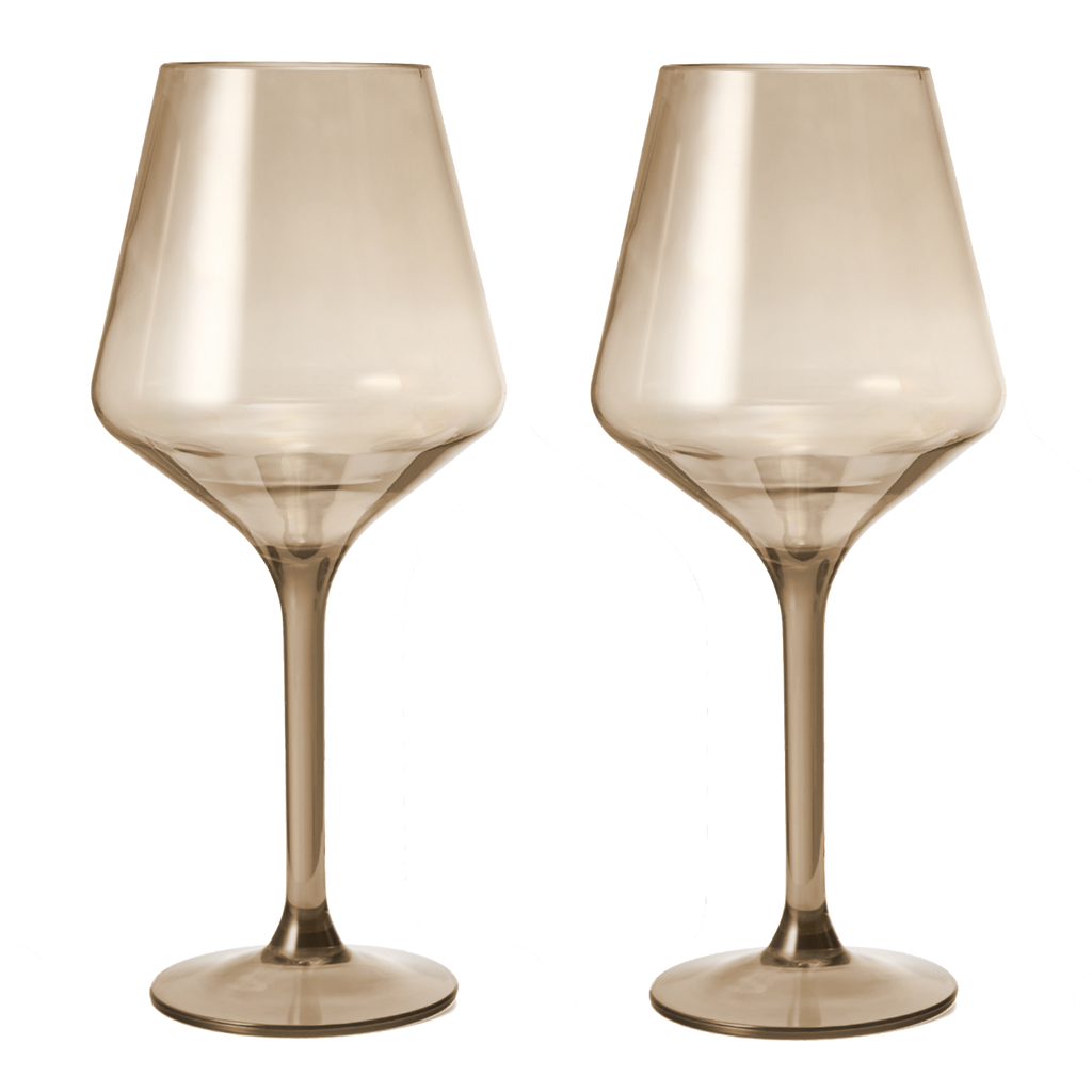Saint Tropez Acrylic Stemmed Wine Glassware, Set of 2