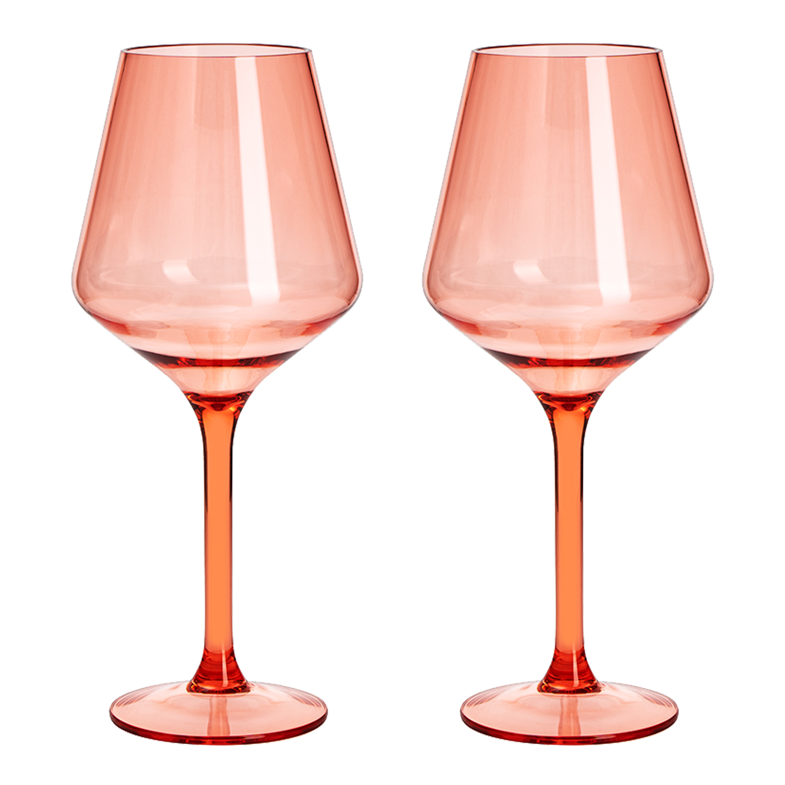 Saint Tropez Acrylic Stemmed Wine Glassware, Set of 2