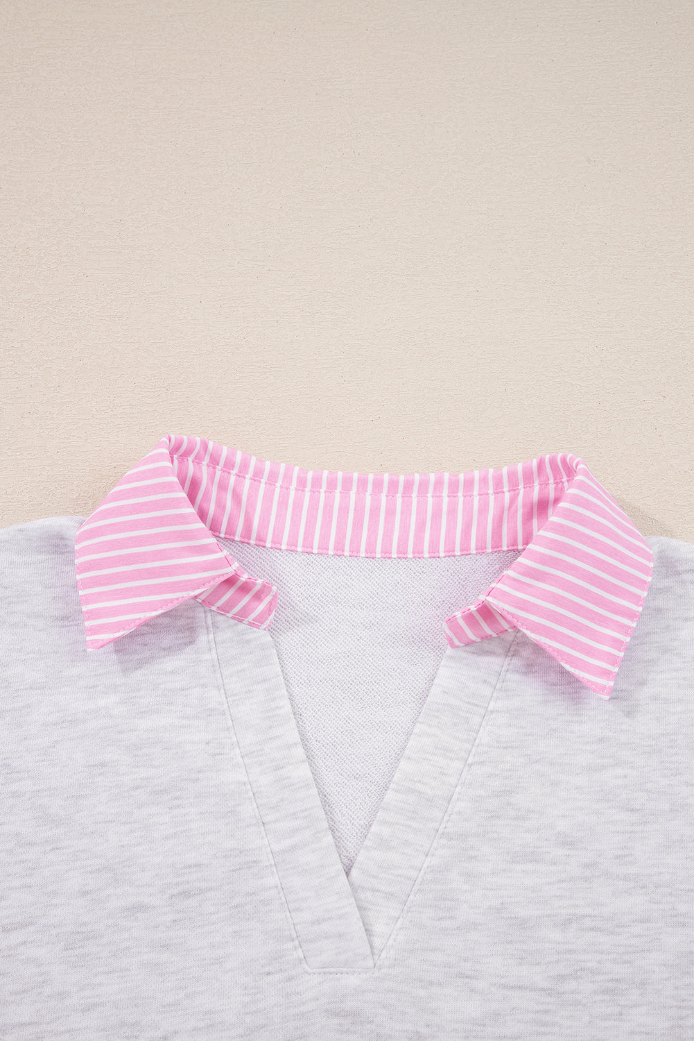 Stripe Contrast Trim Pullover and Drawstring Pants Set