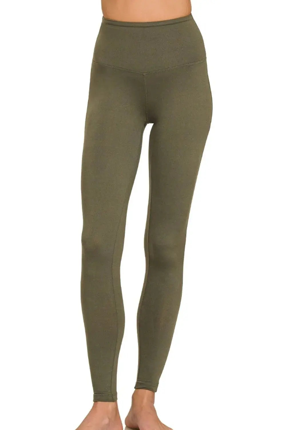 Zenana High-Waisted Microfiber Compression Leggings
