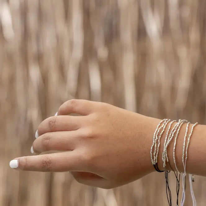 Terra Layered Bracelets in Silver