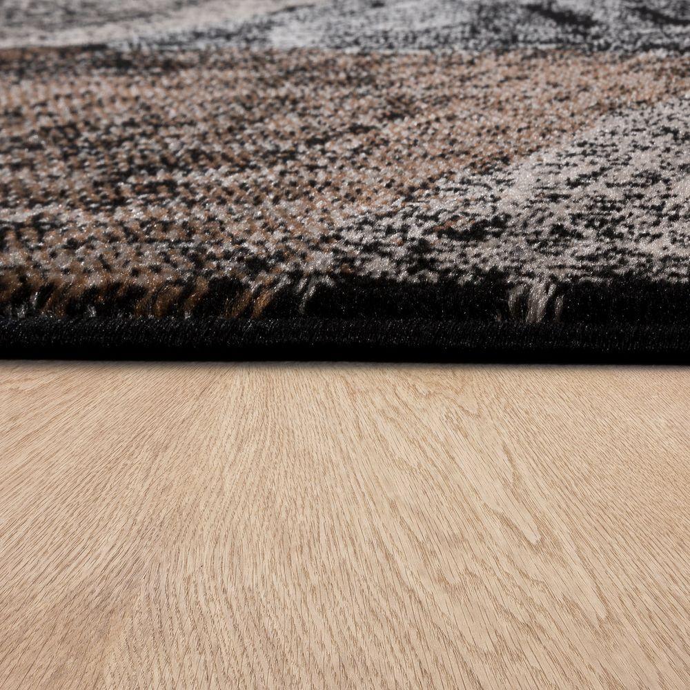 Checkered Area Rug Metro - Brown Blue Pastel