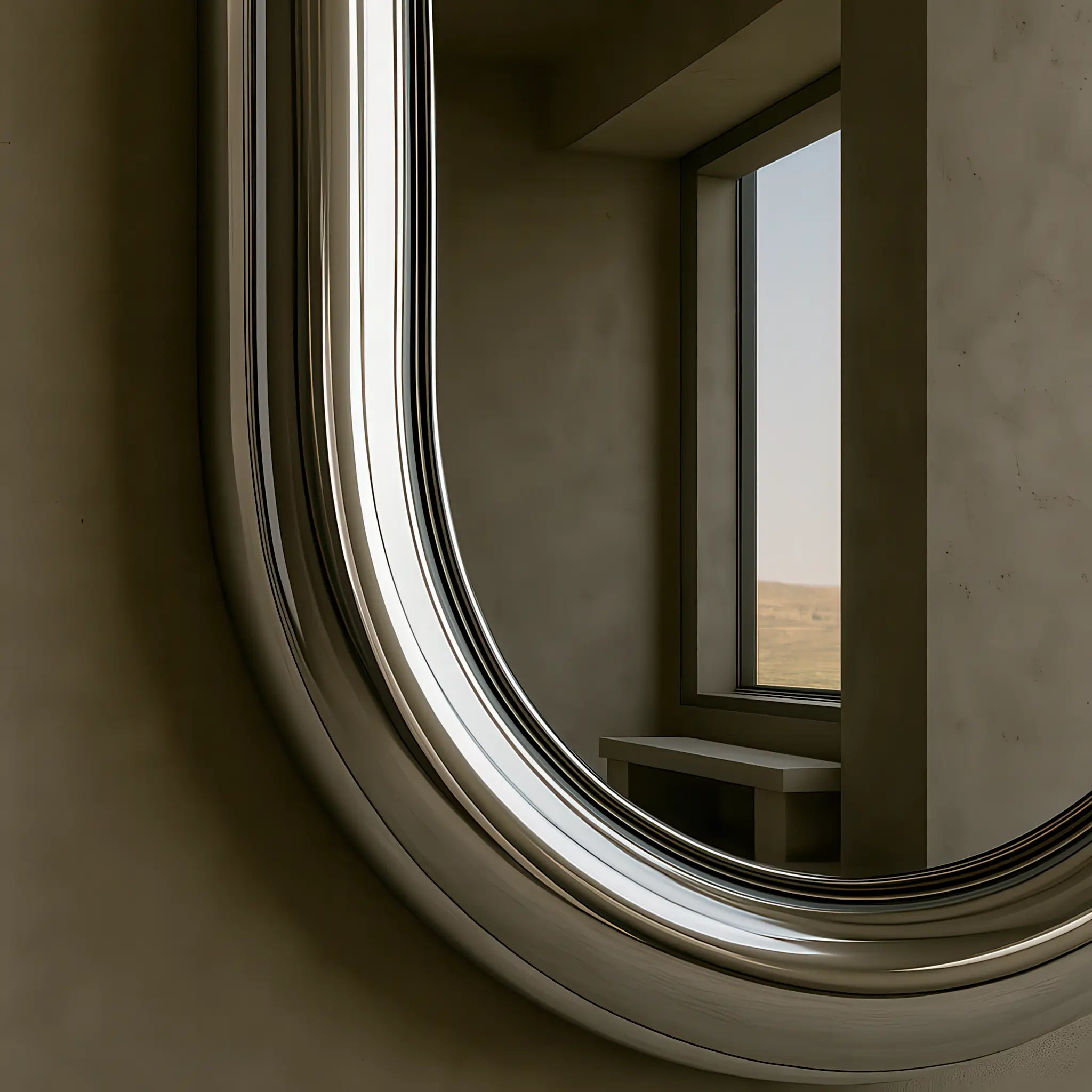 Chrome Pill Mirror