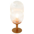 Clario Bronze Clear Glass Table Lamp