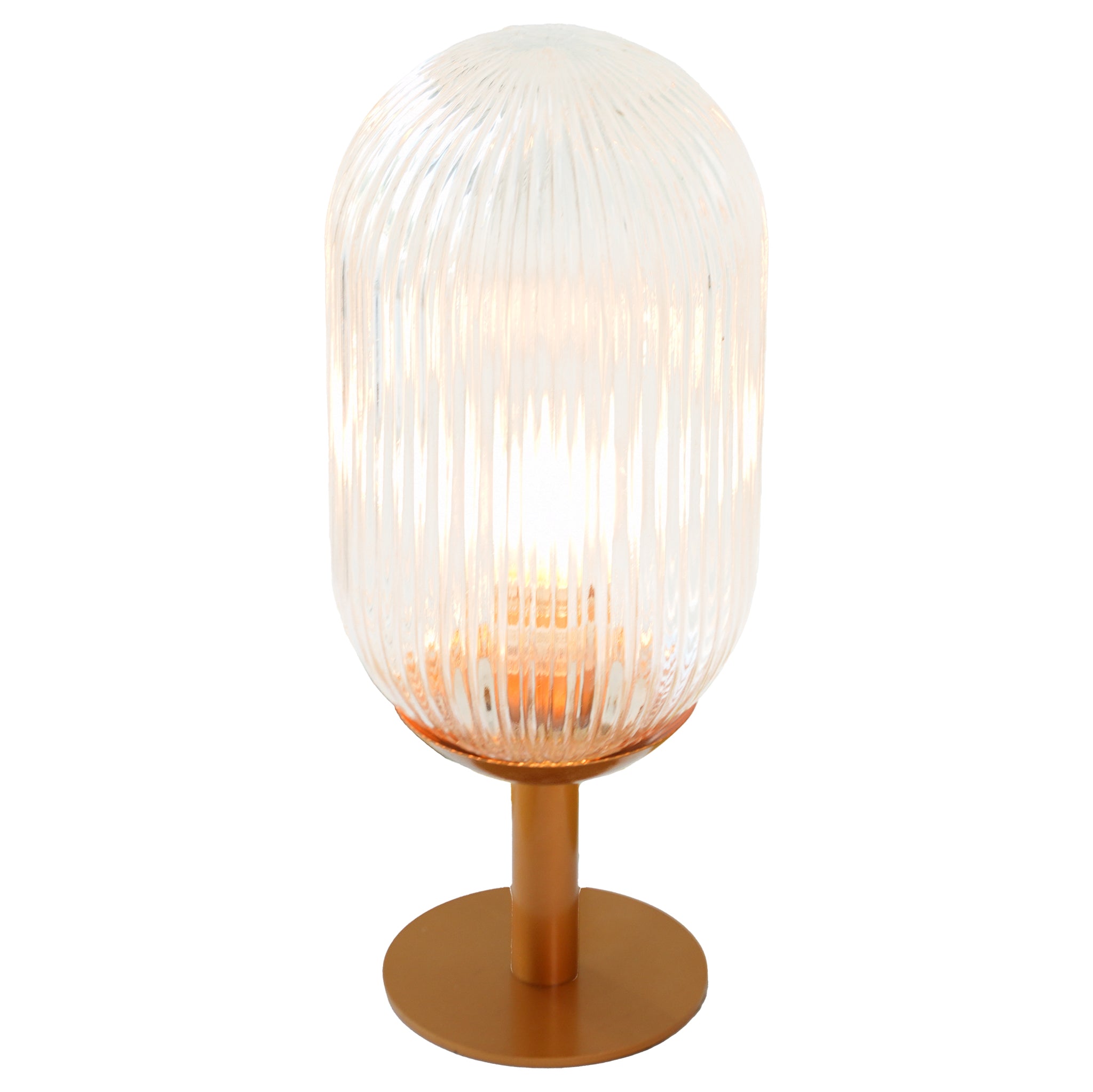 Clario Bronze Clear Glass Table Lamp – Luxury Lighting – Curated by SH