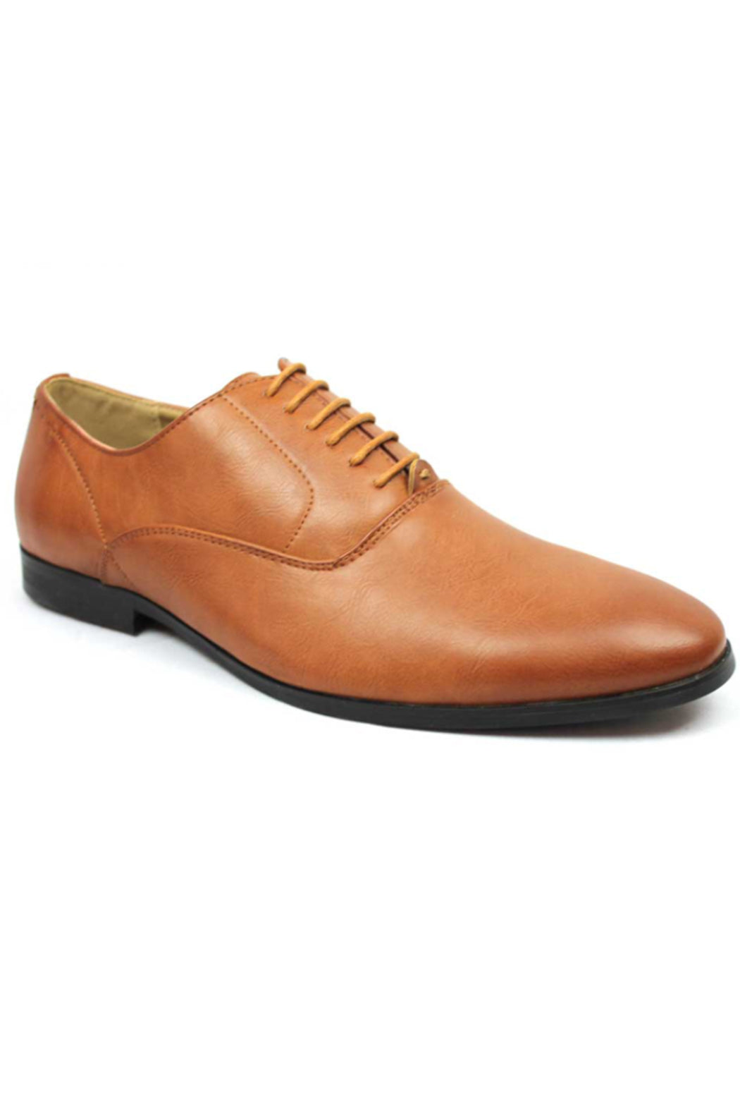 Cognac Round Toe Dress Shoes