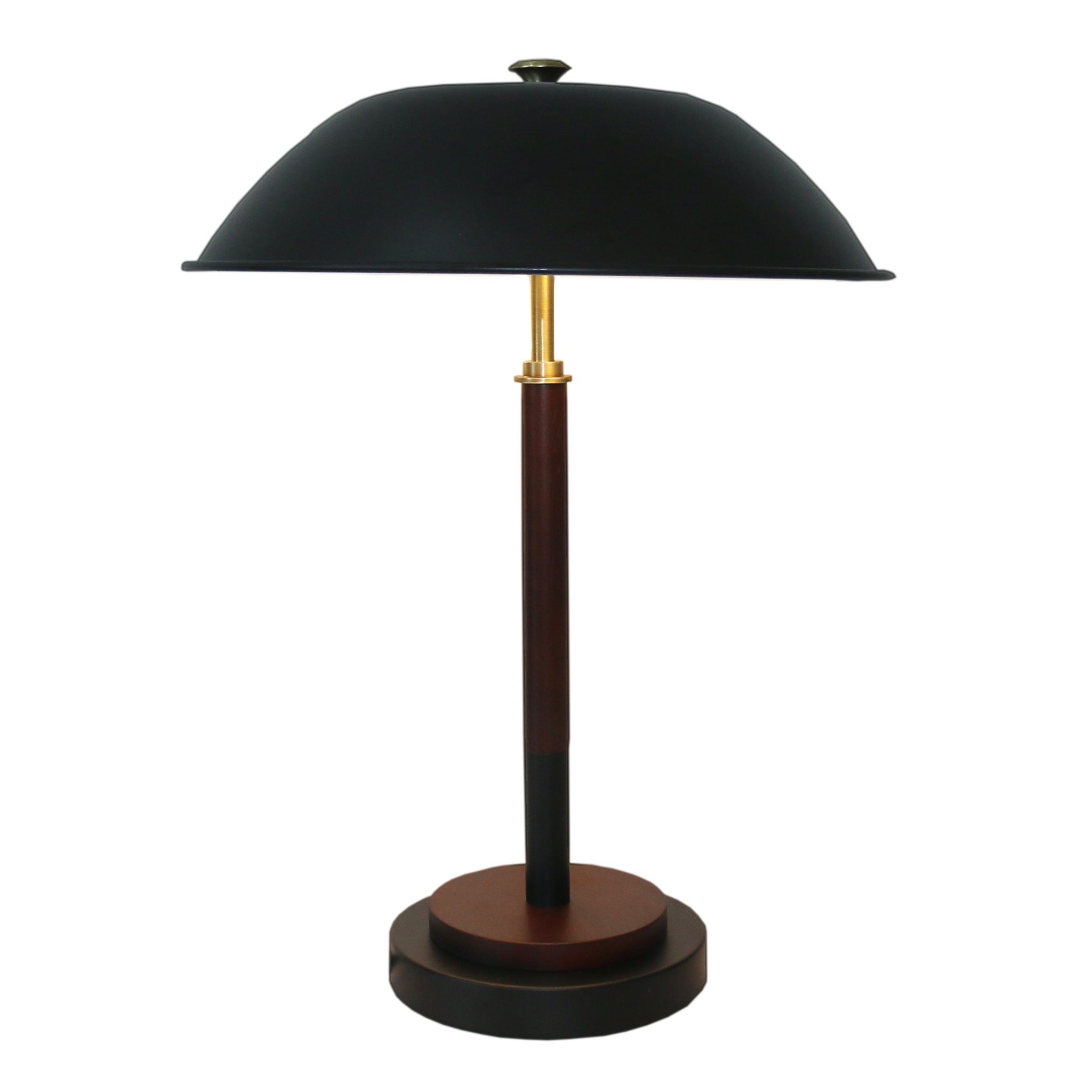 Cosmiclume Black Umbrella Shaped Table Lamp - Walnut - Bronze – Luxury