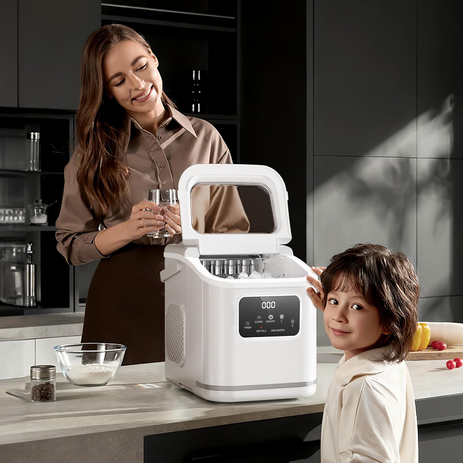 Countertop Ice Maker 9 Bullet Ice Cubes in 6 Mins,  Z5812K