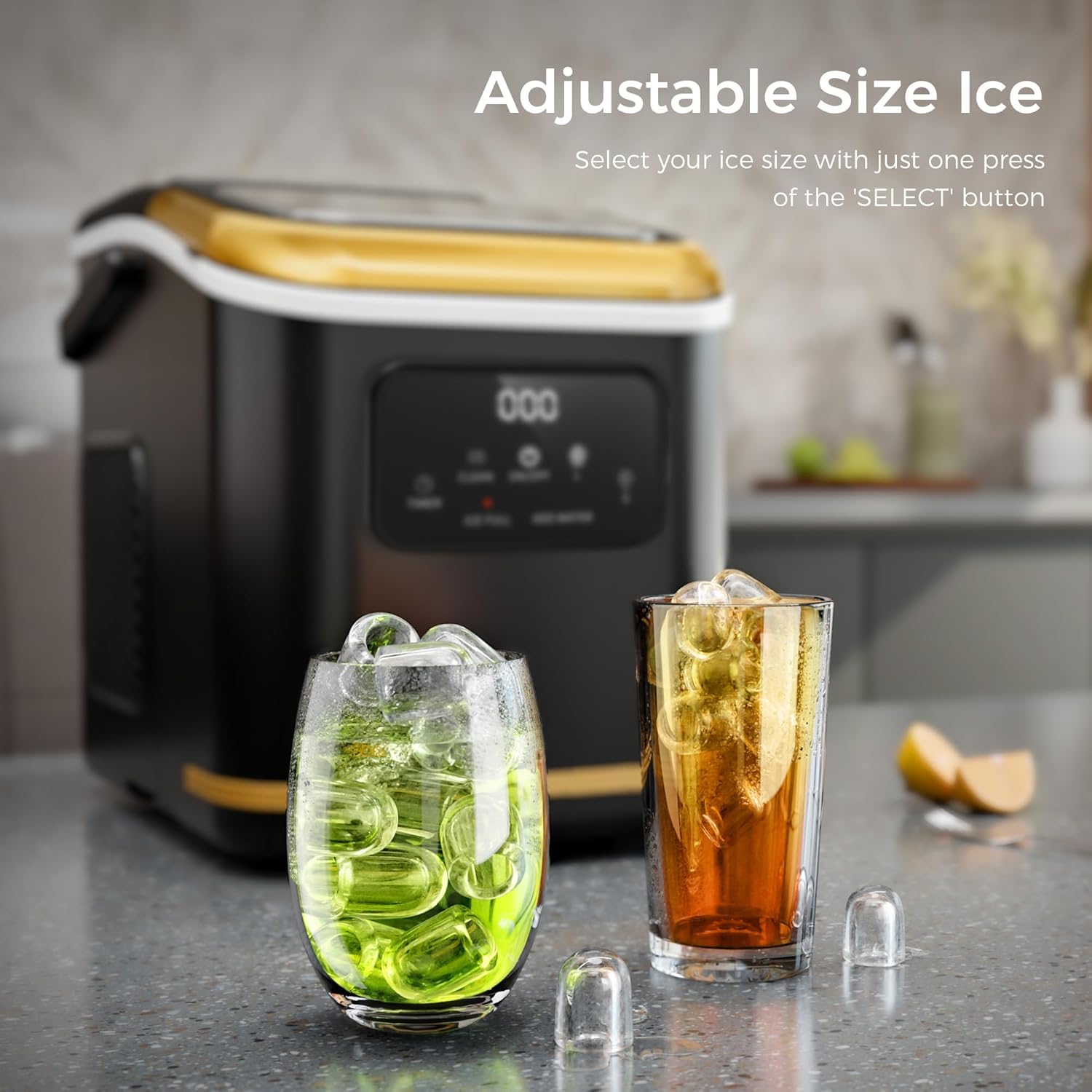 Countertop Ice Maker 9 Bullet Ice Cubes in 6 Mins,  Z5812K