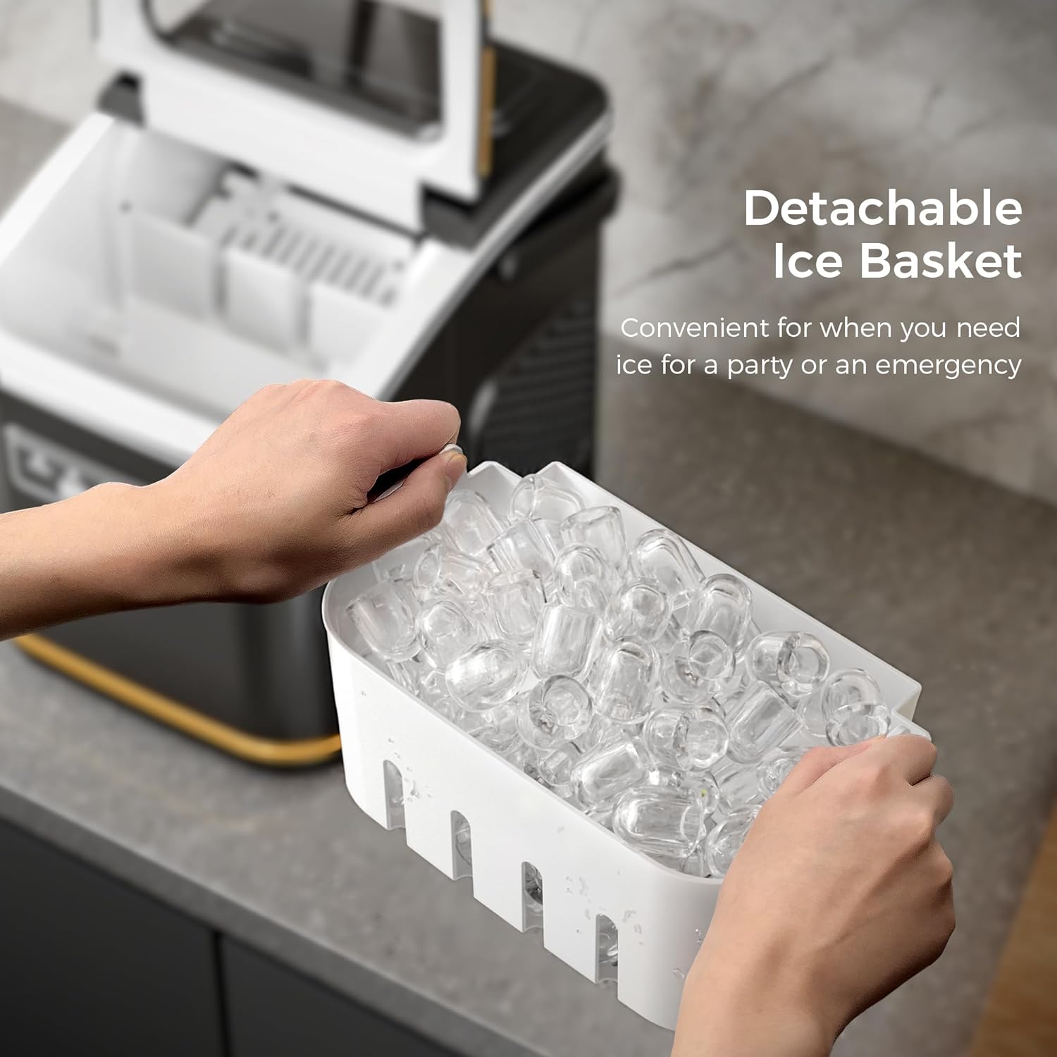 Countertop Ice Maker 9 Bullet Ice Cubes in 6 Mins,  Z5812K