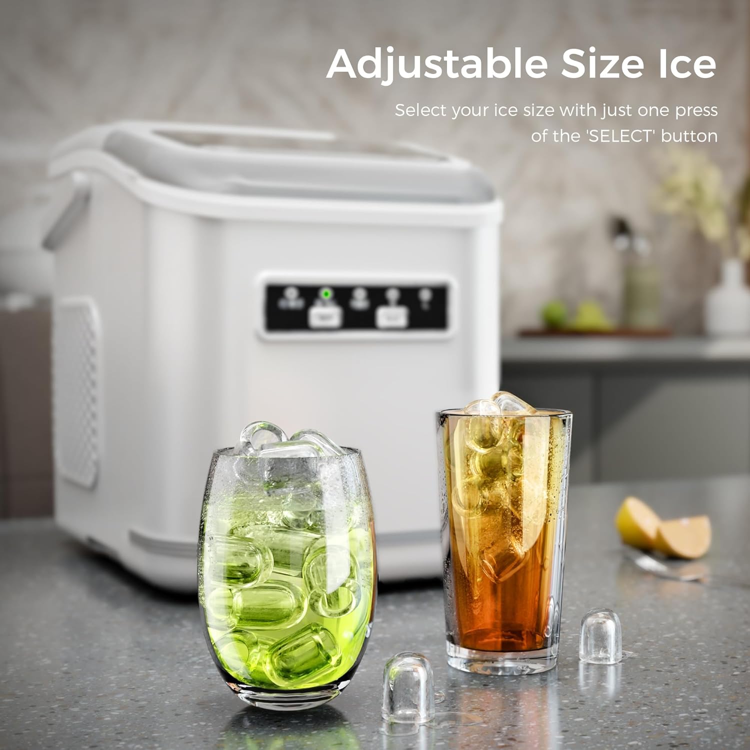 Countertop Ice Maker 9 Bullet Ice Cubes in 6 Mins,  Z5812K