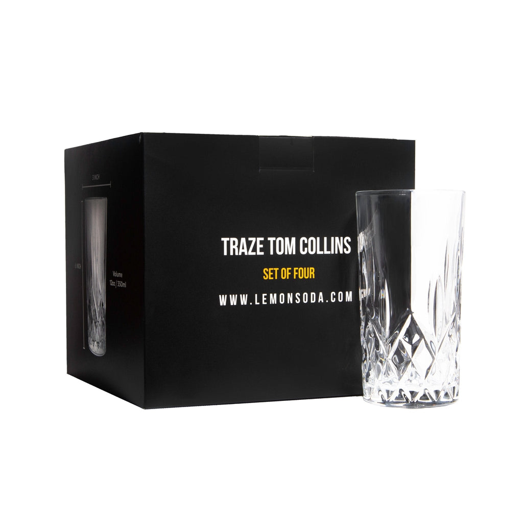 Tom Collins Drinking Glasses – Premium Water Glasses – 12oz