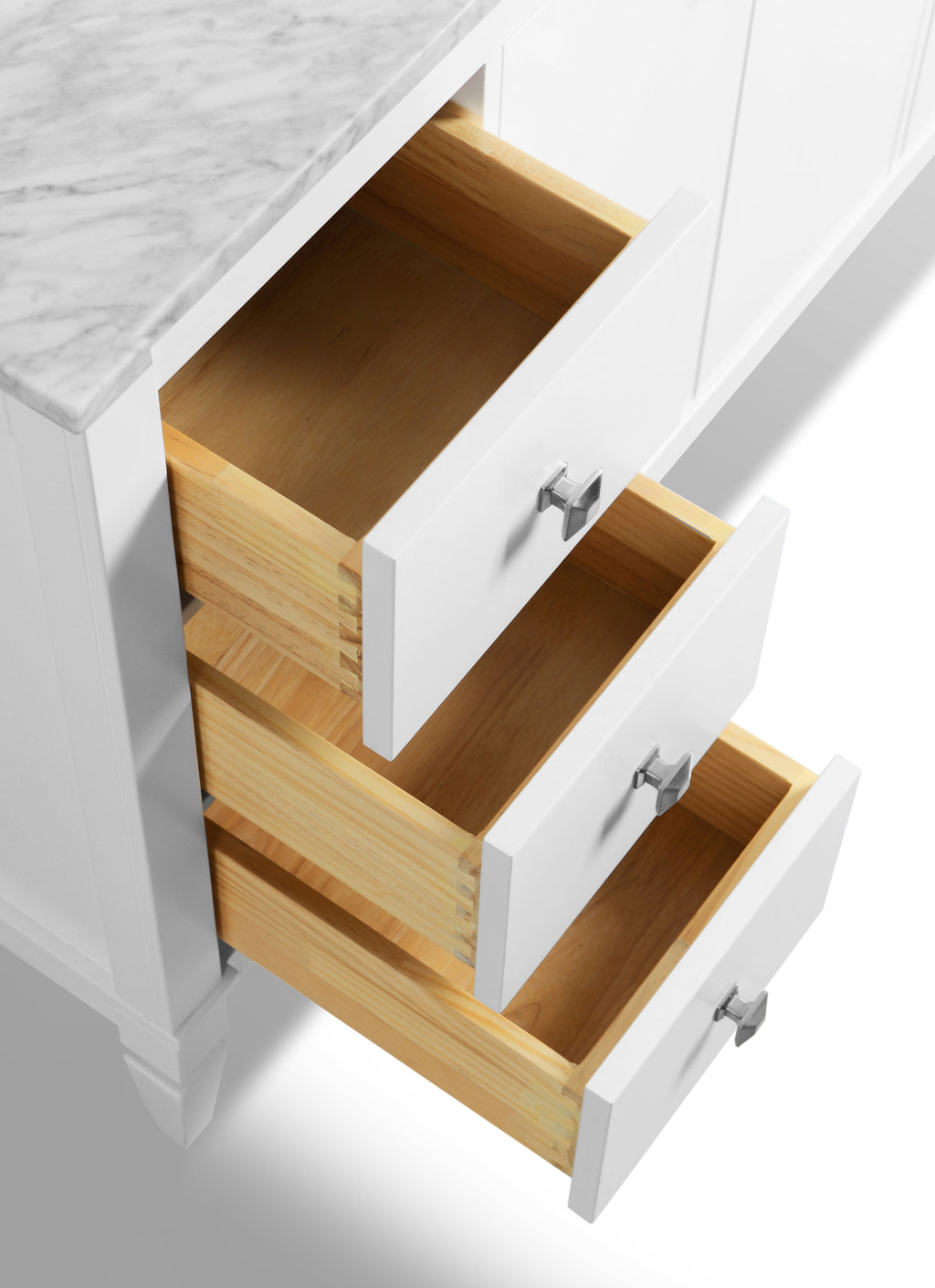 Kayleigh Bathroom Vanity with Sink and Carrara White Marble Top Cabinet Set