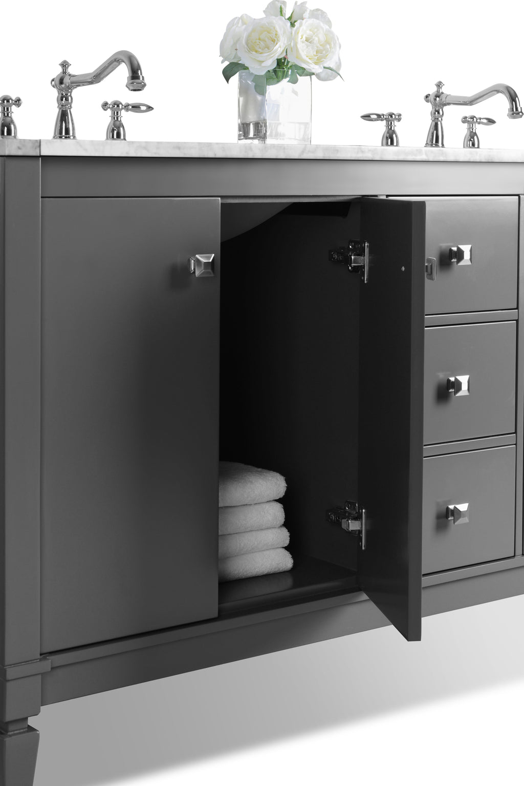 Kayleigh Bathroom Vanity with Sink and Carrara White Marble Top Cabinet Set