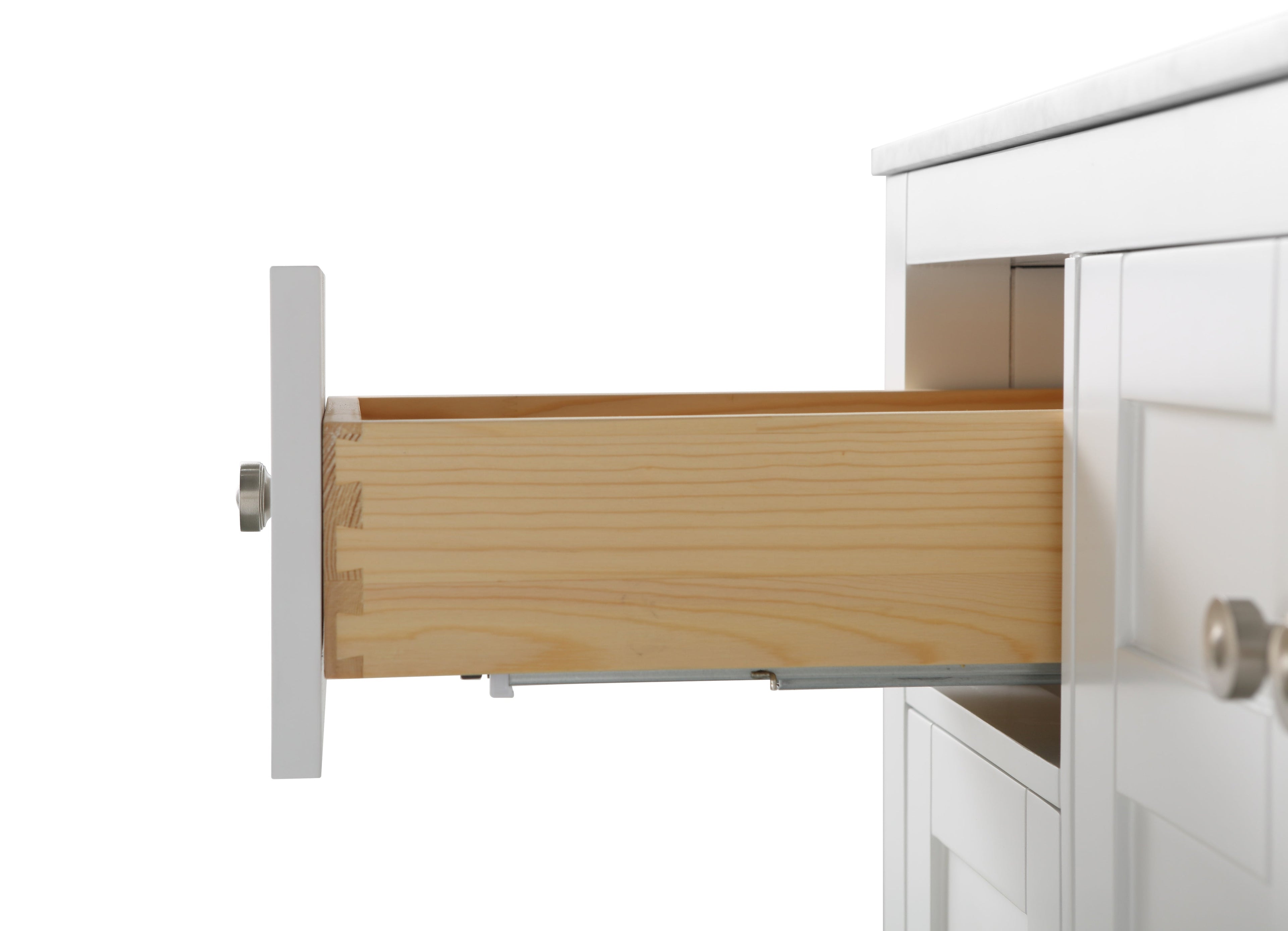 Maili Bathroom Vanity with Sink and Carrara White Marble Top Cabinet Set