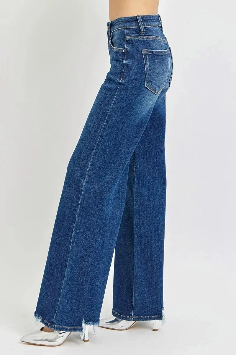 Mid Rise Wide Leg Denim RISEN Jeans in Full & Plus Sizes