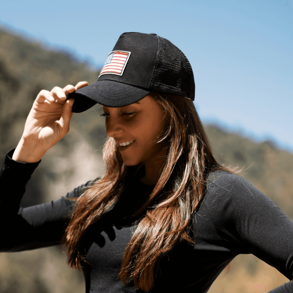 JupiterGear American Flag Trucker Hat with Adjustable Strap | Breathable & Unisex
