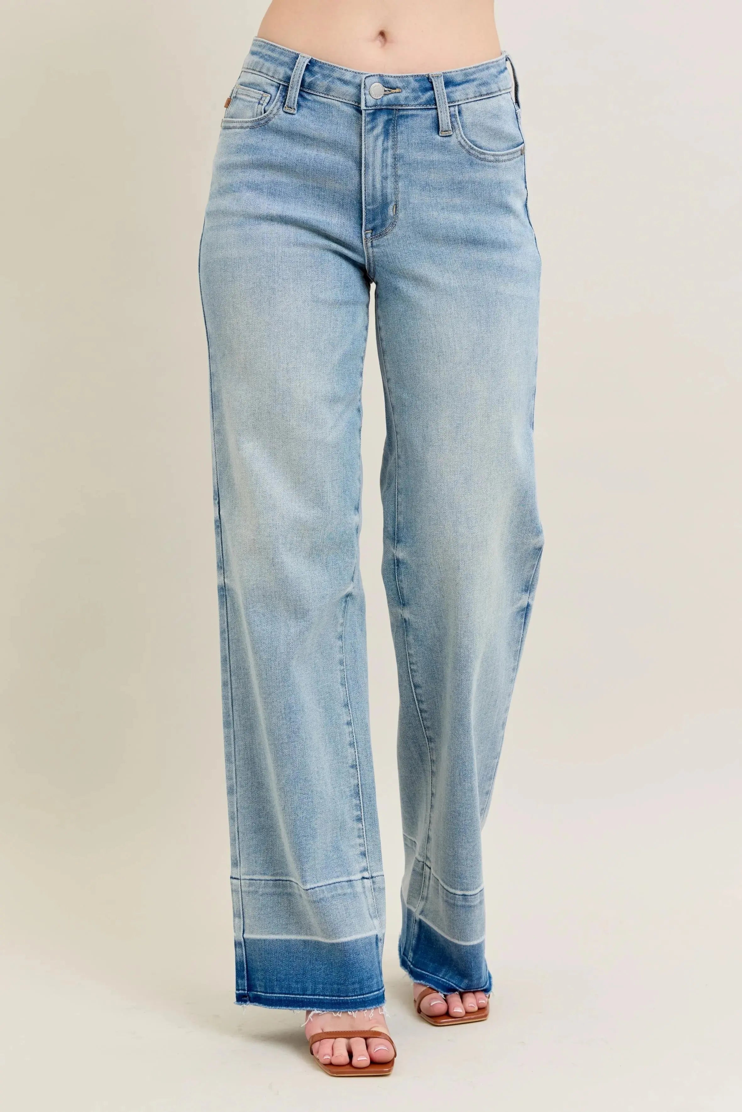 Judy Blue Jeans - Plus Size Mr Release Hem Wide Leg