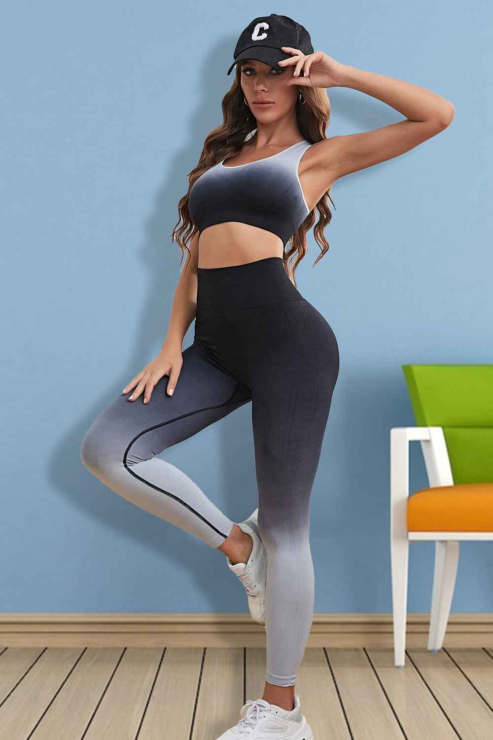 Gradient Sports Tank Leggings Set for Active Lifestyle