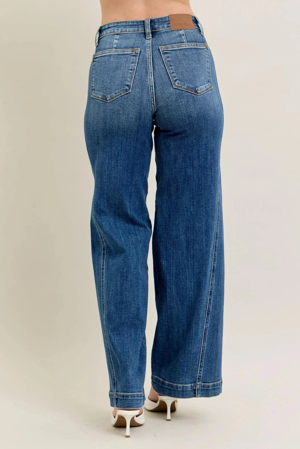 Full Size/Plus Size High Waist Wide Leg Judy Blue Jeans