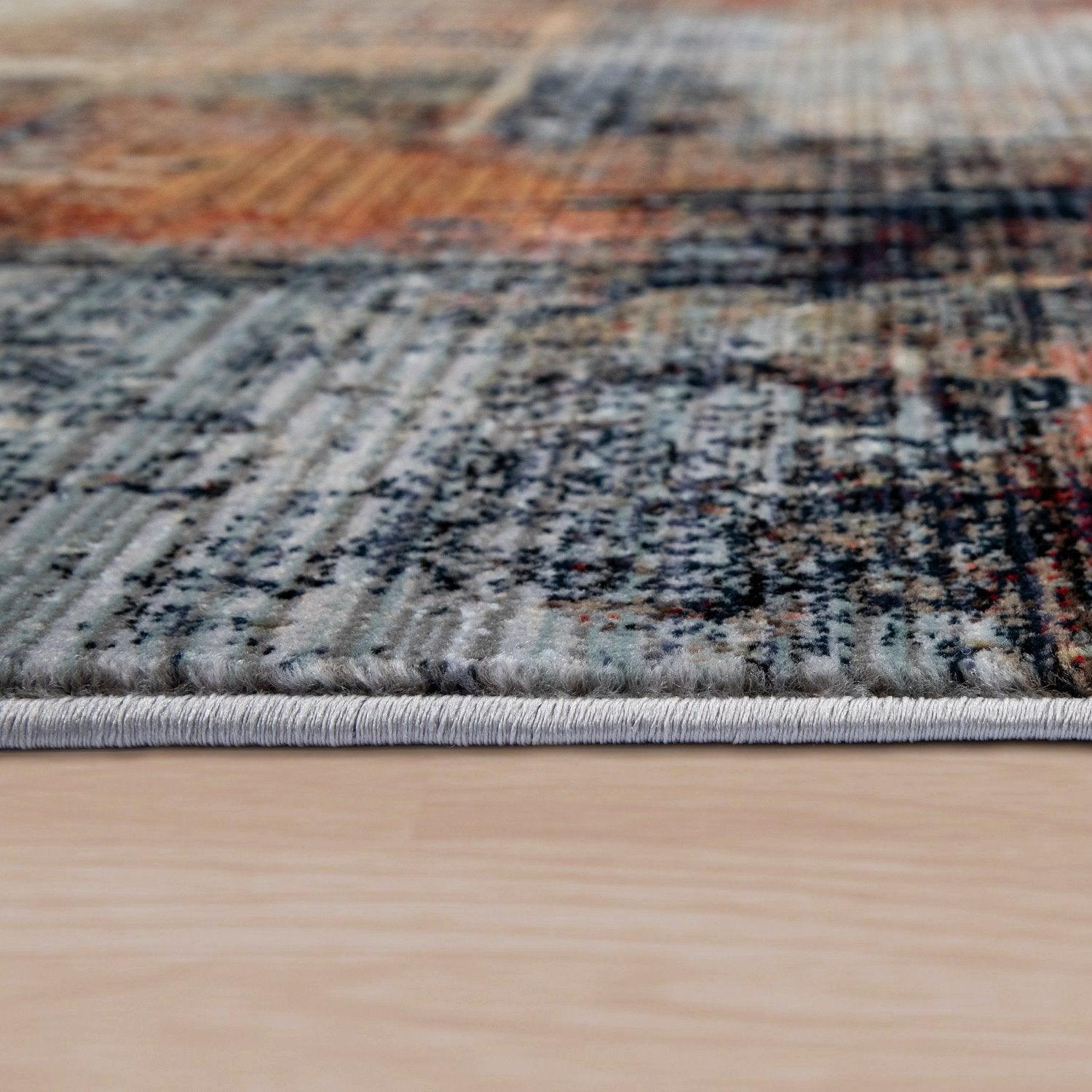 Living Room Rug Senna Industrial Look - Colourful