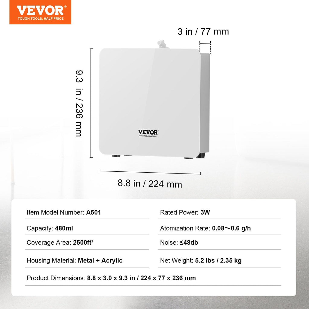 Scent Air Machine for Home, 480ML with Cold Air Technology, Waterless Smart Essential Oil Diffuser, Cover Up to 2500 Sq.Ft for Large Room, Hotel, Spa, Business Office